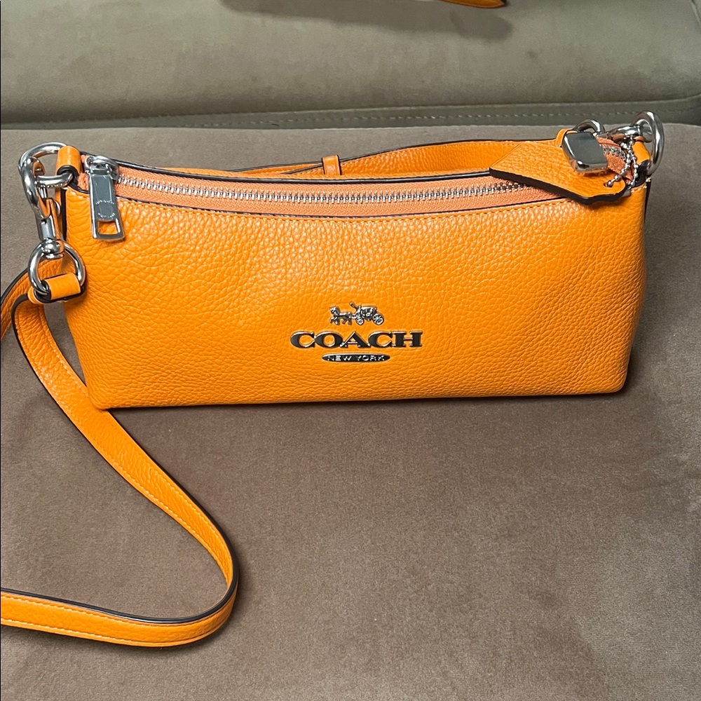 Coach Charlotte Shoulder Bag in Bright Mandarin